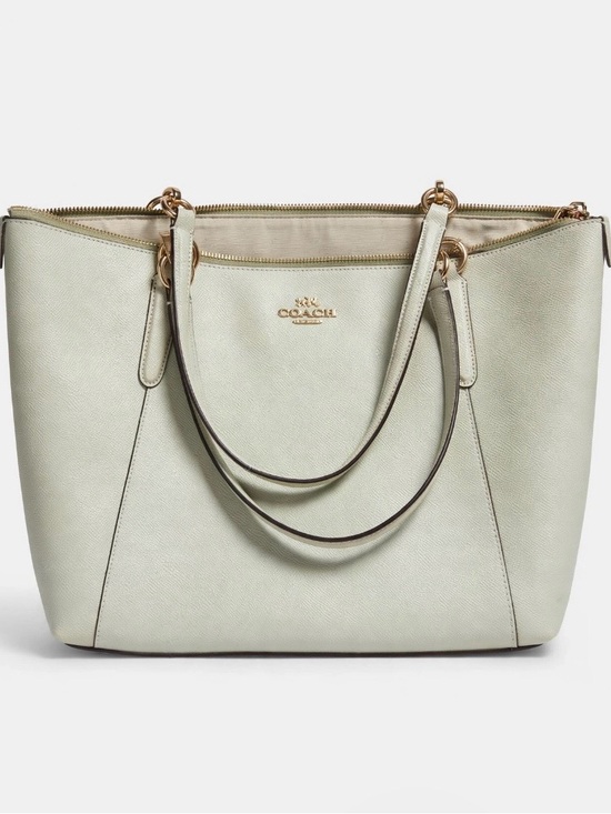 Coach Handbags - Coach Pebbled Leather Tote in Sage Green with Gold Hardware